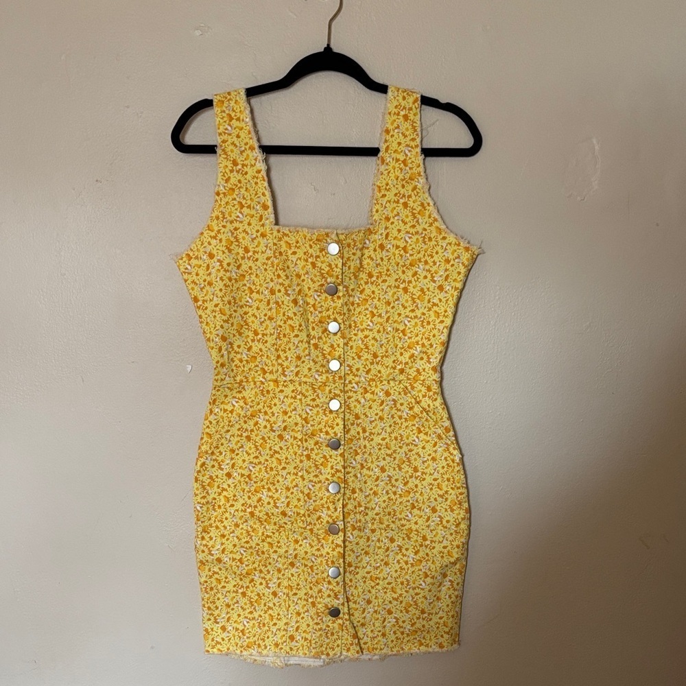 BP Sunflower Yellow Floral Mini Dress